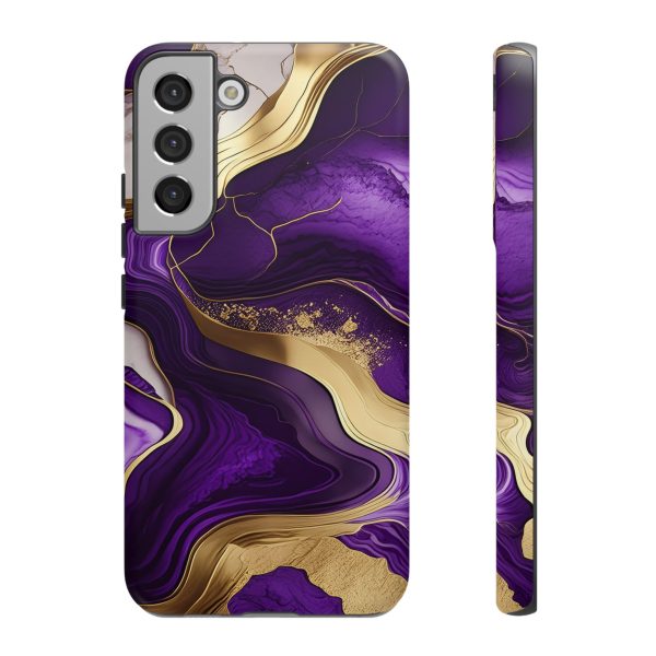 Purple and Gold iPhone | Samsung | Samsung Galaxy | Google Pixel - Cell Phone Tough Cases - Image 83