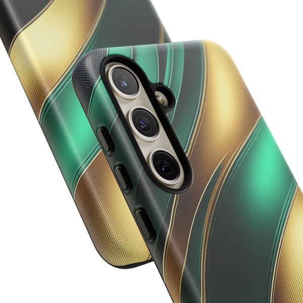 Green and Gold iPhone | Samsung | Samsung Galaxy | Google Pixel - Cell Phone Tough Cases - Image 201