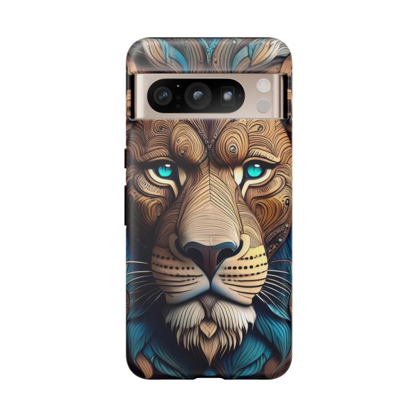 Wood Lion Art iPhone | Google Pixel - Cell Phone Tough Cases - Image 122