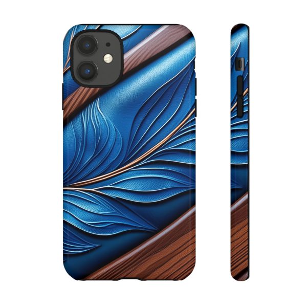 Blue Leather iPhone | Samsung | Samsung Galaxy | Google Pixel - Cell Phone Tough Cases - Image 19