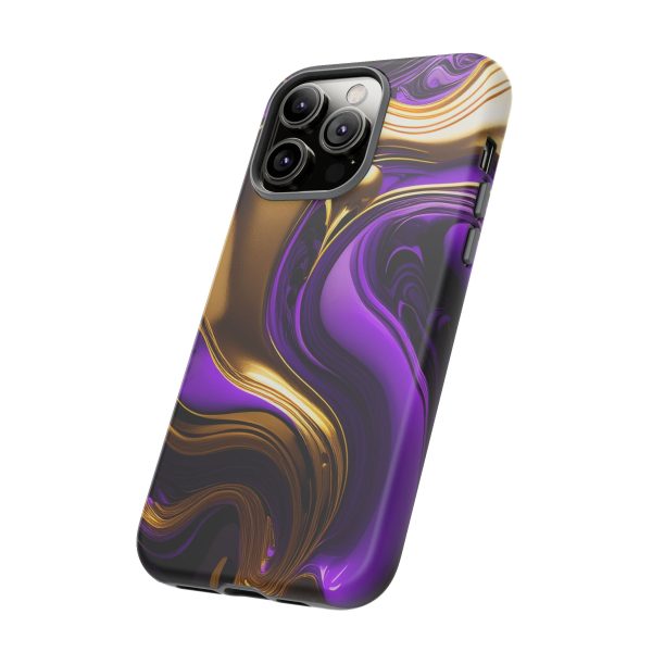 Purple and Gold Liquid iPhone | Samsung | Samsung Galaxy | Google Pixel - Cell Phone Tough Cases - Image 118