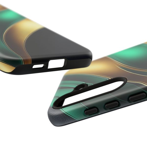 Green and Gold iPhone | Samsung | Samsung Galaxy | Google Pixel - Cell Phone Tough Cases - Image 202