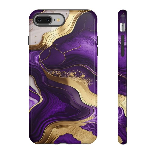 Purple and Gold iPhone | Samsung | Samsung Galaxy | Google Pixel - Cell Phone Tough Cases - Image 3