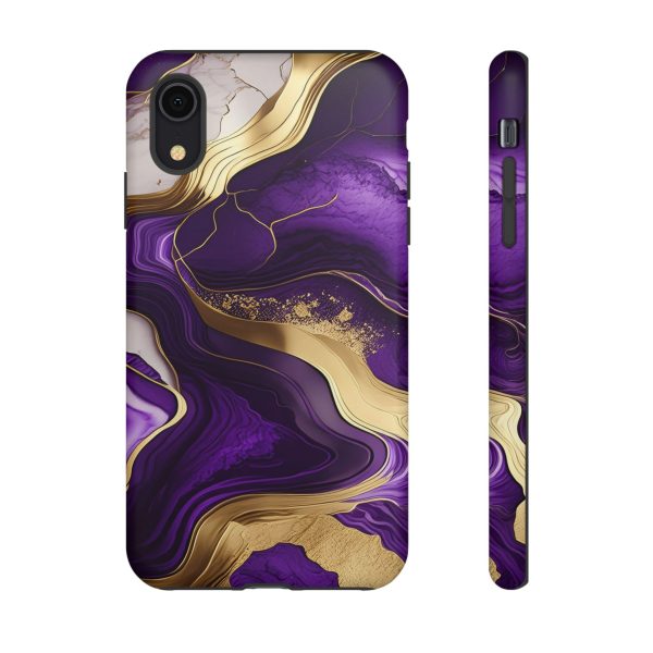 Purple and Gold iPhone | Samsung | Samsung Galaxy | Google Pixel - Cell Phone Tough Cases - Image 8