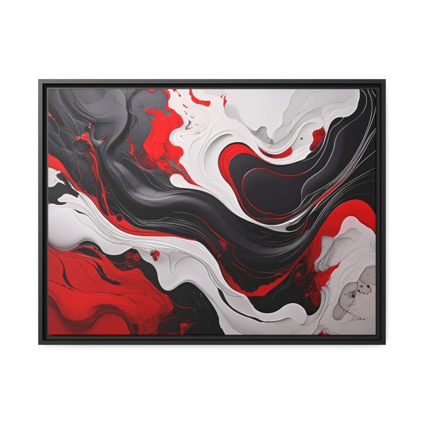 Red and Black Abstract 2 Matte Canvas, Black Frame - Image 25