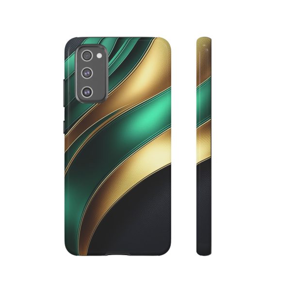 Green and Gold iPhone | Samsung | Samsung Galaxy | Google Pixel - Cell Phone Tough Cases - Image 69