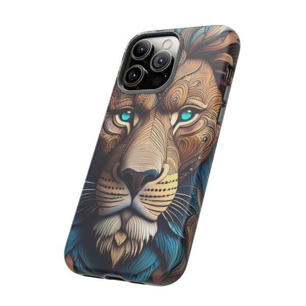 Wood Lion Art iPhone | Google Pixel - Cell Phone Tough Cases - Image 74