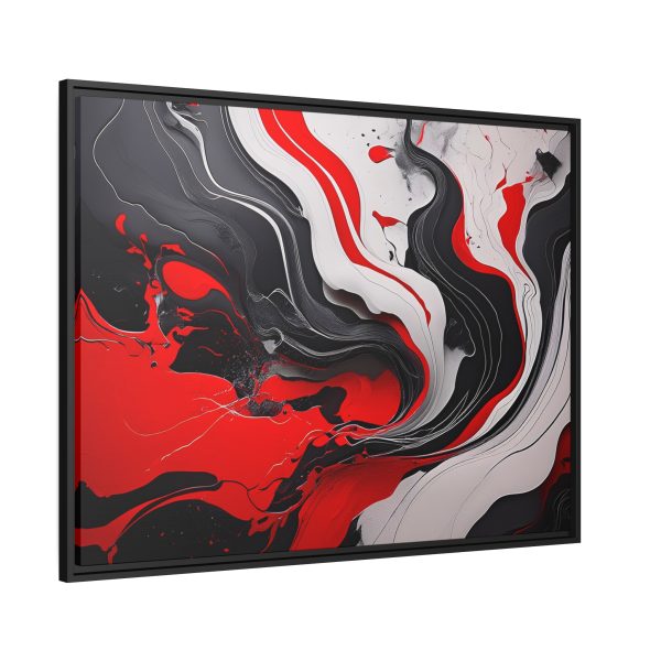 Red and Black Abstract 1 Matte Canvas, Black Frame - Image 34