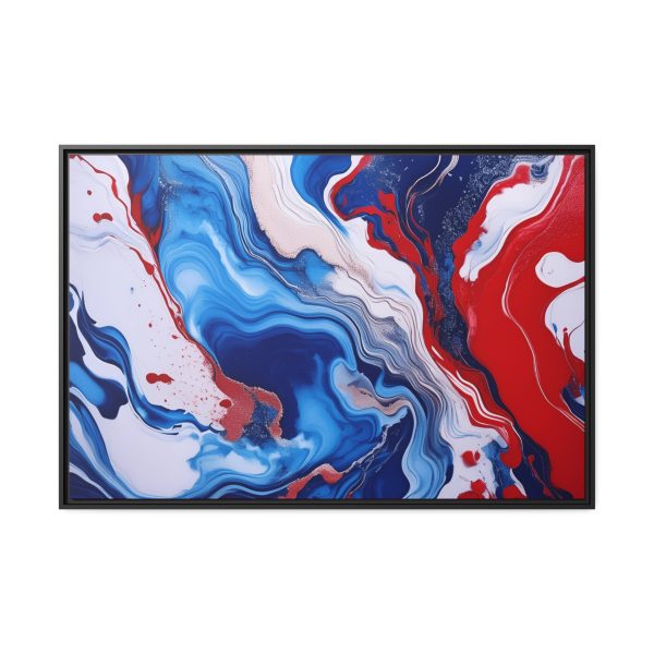 Red White and Blue TS1 Marble Matte Canvas, Black Frame - Image 37