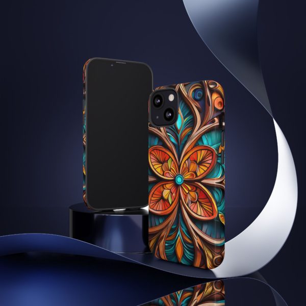 Wood Grain Flower iPhone | Samsung | Samsung Galaxy | Google Pixel - Cell Phone Tough Cases - Image 38