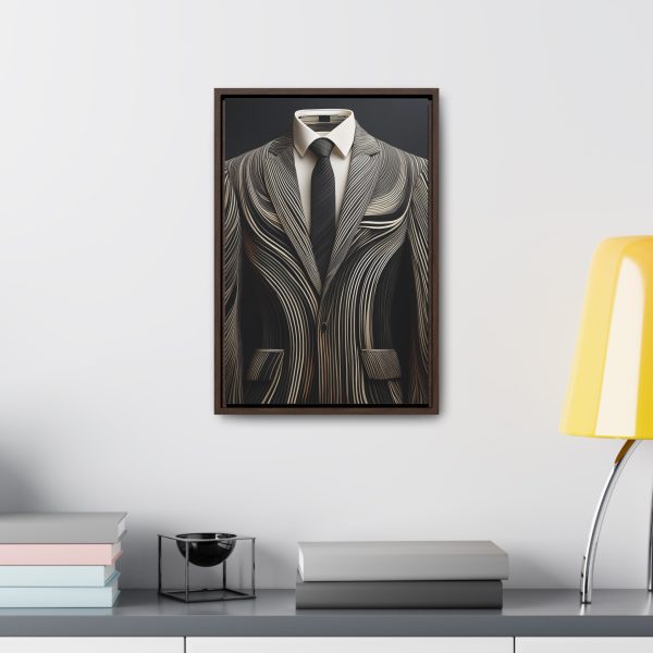 Black Suit Abstract Gallery Canvas Wraps, Vertical Frame - Image 9