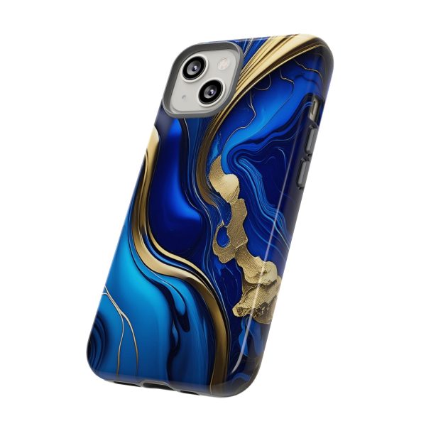 Royal Blue and Gold iPhone | Samsung | Samsung Galaxy | Google Pixel - Cell Phone Tough Cases - Image 90