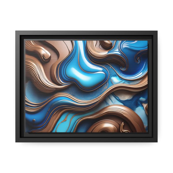 Abstract Wood Matte Canvas, Black Frame