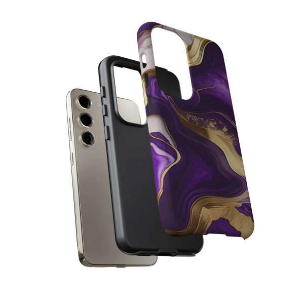 Purple and Gold iPhone | Samsung | Samsung Galaxy | Google Pixel - Cell Phone Tough Cases - Image 127