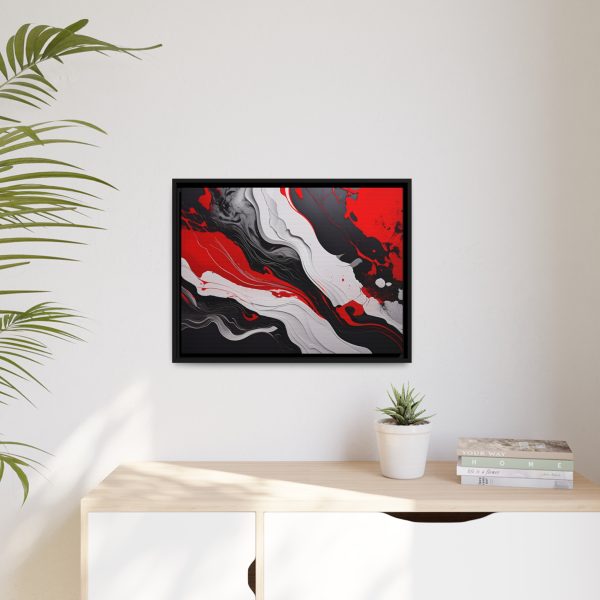 Red and Black Abstract 3 Matte Canvas, Black Frame - Image 19