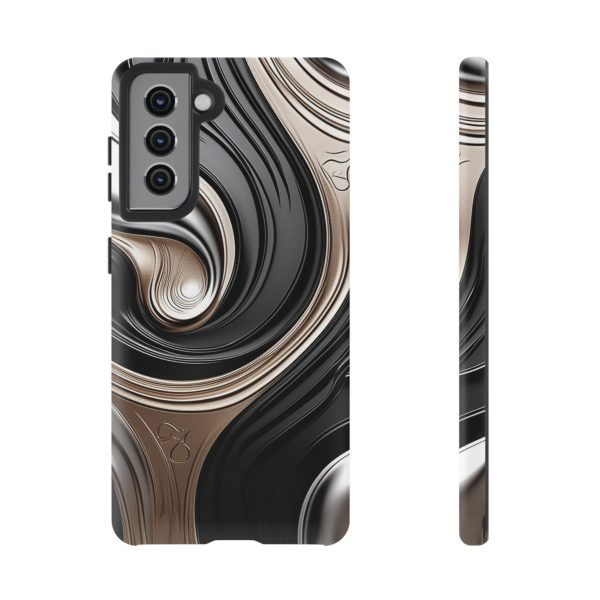 Black and Gold iPhone | Samsung | Samsung Galaxy | Google Pixel - Cell Phone Tough Cases - Image 51