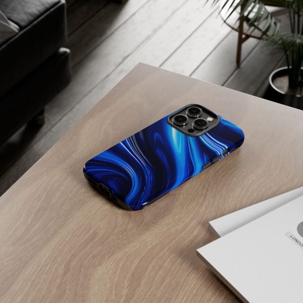 Royal Blue Wave iPhone | Samsung | Samsung Galaxy | Google Pixel - Cell Phone Tough Cases - Image 100