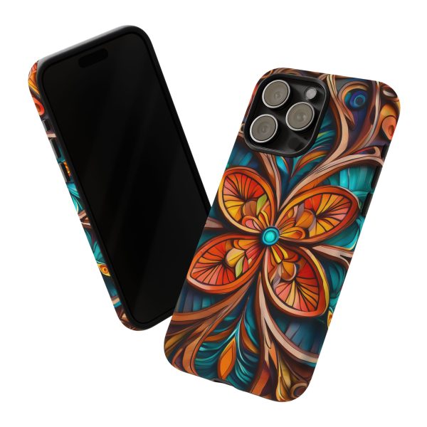 Wood Grain Flower iPhone | Samsung | Samsung Galaxy | Google Pixel - Cell Phone Tough Cases - Image 183