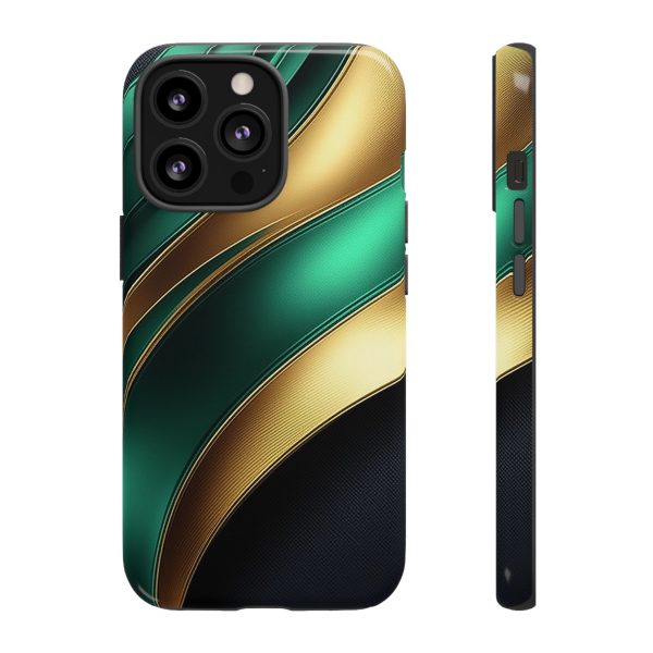 Green and Gold iPhone | Samsung | Samsung Galaxy | Google Pixel - Cell Phone Tough Cases - Image 41