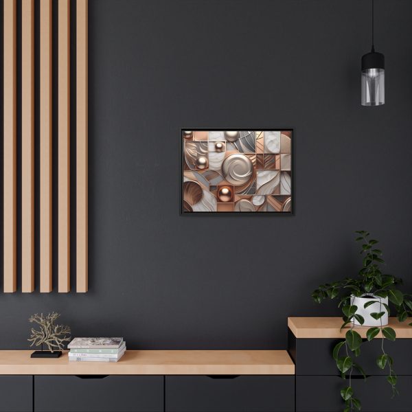 Neutral Colors Abstract Matte Canvas, Black Frame - Image 20