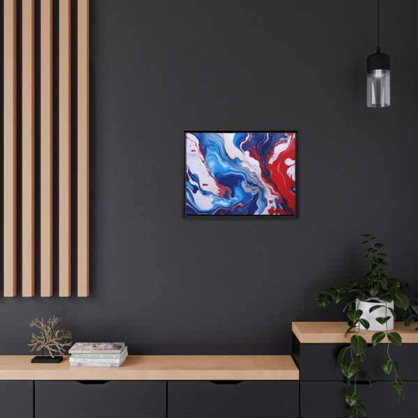 Red White and Blue TS1 Marble Matte Canvas, Black Frame - Image 20