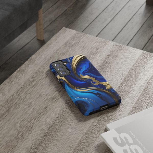 Royal Blue and Gold iPhone | Samsung | Samsung Galaxy | Google Pixel - Cell Phone Tough Cases - Image 76