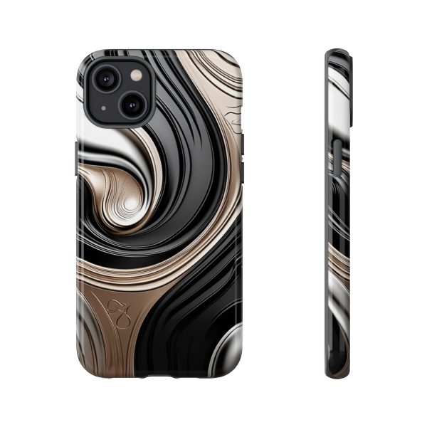 Black and Gold iPhone | Samsung | Samsung Galaxy | Google Pixel - Cell Phone Tough Cases - Image 105