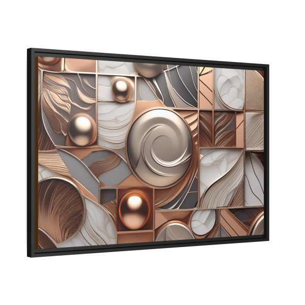 Neutral Colors Abstract Matte Canvas, Black Frame - Image 30