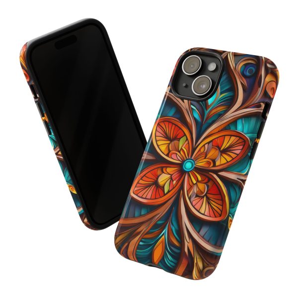 Wood Grain Flower iPhone | Samsung | Samsung Galaxy | Google Pixel - Cell Phone Tough Cases - Image 162