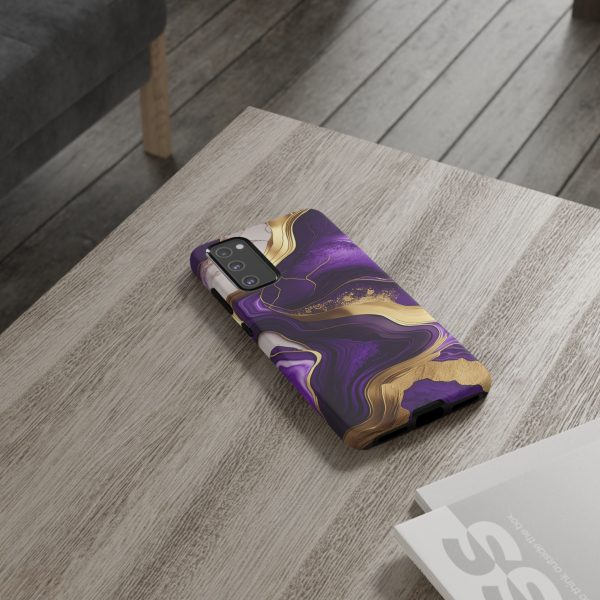 Purple and Gold iPhone | Samsung | Samsung Galaxy | Google Pixel - Cell Phone Tough Cases - Image 72