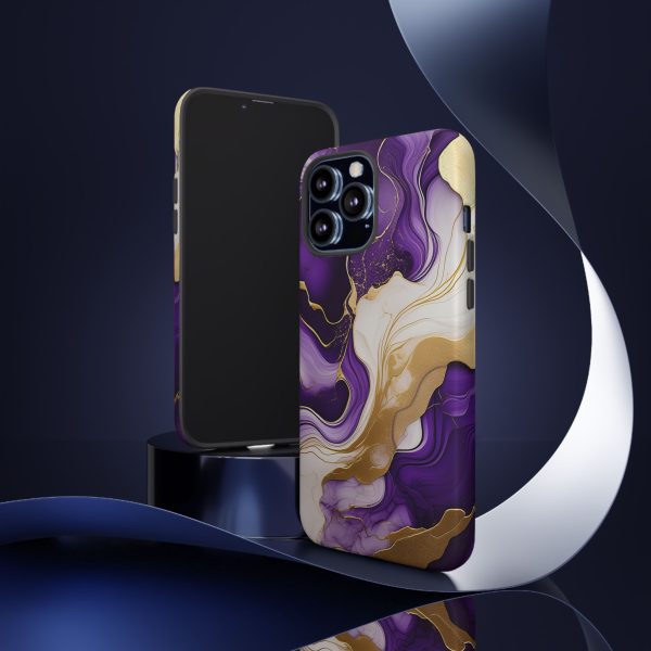 Purple and Gold 2 iPhone | Samsung | Samsung Galaxy | Google Pixel - Cell Phone Tough Cases - Image 48