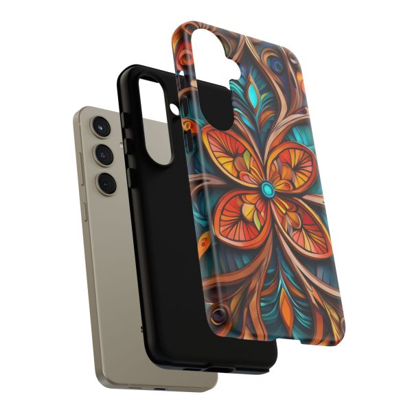 Wood Grain Flower iPhone | Samsung | Samsung Galaxy | Google Pixel - Cell Phone Tough Cases - Image 203