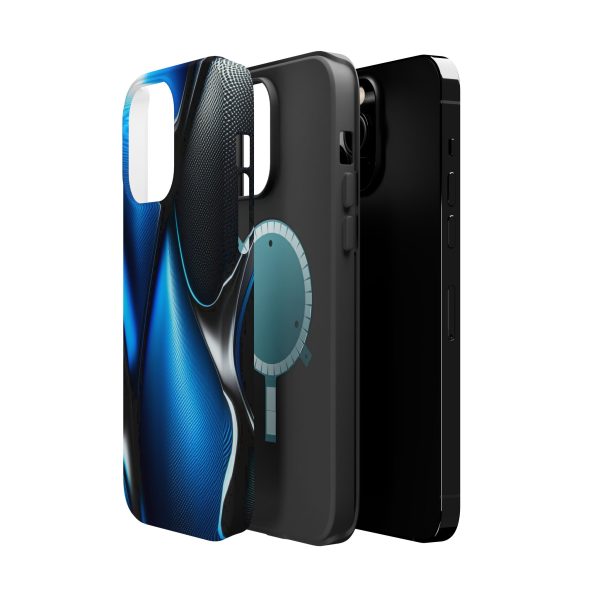 Blue Carbon Custom Magnetic Tough Case for iPhone - Dual Layer Protection with MagSafe® Compatibility - Matte or Glossy Finish - Image 37