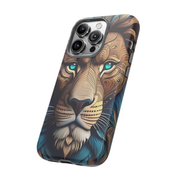 Wood Lion Art iPhone | Google Pixel - Cell Phone Tough Cases - Image 58