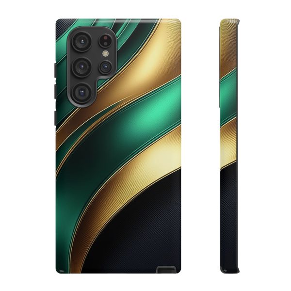 Green and Gold iPhone | Samsung | Samsung Galaxy | Google Pixel - Cell Phone Tough Cases - Image 85