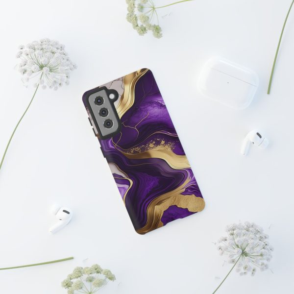 Purple and Gold iPhone | Samsung | Samsung Galaxy | Google Pixel - Cell Phone Tough Cases - Image 52