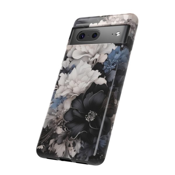 Black and White Flowers iPhone | Samsung | Samsung Galaxy | Google Pixel - Cell Phone Tough Cases - Image 146