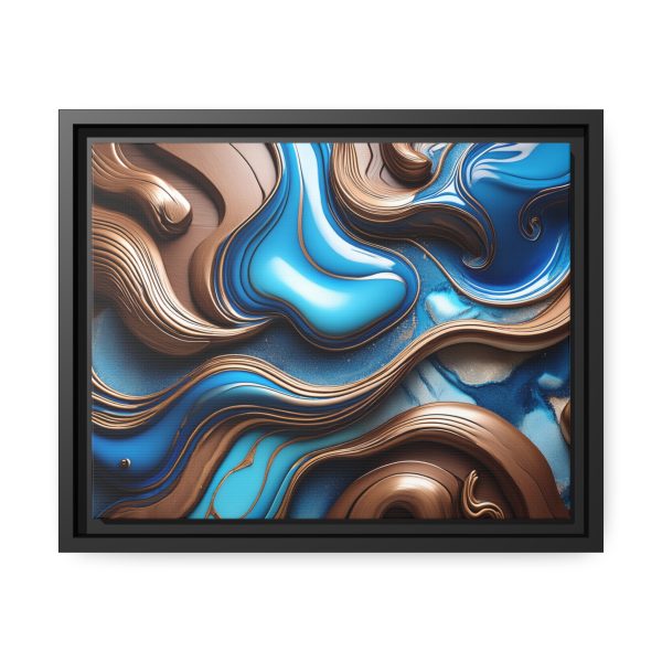 Abstract Wood Matte Canvas, Black Frame - Image 5