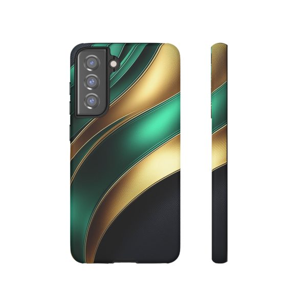 Green and Gold iPhone | Samsung | Samsung Galaxy | Google Pixel - Cell Phone Tough Cases - Image 75