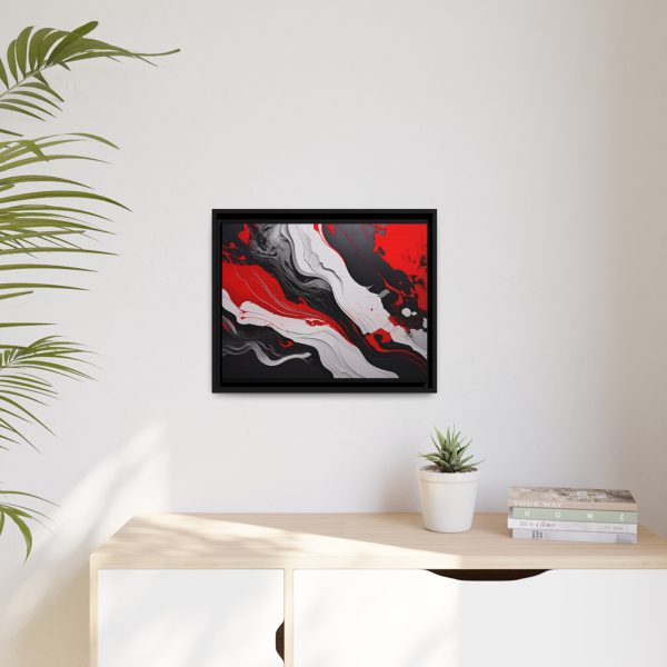 Red and Black Abstract 3 Matte Canvas, Black Frame - Image 15