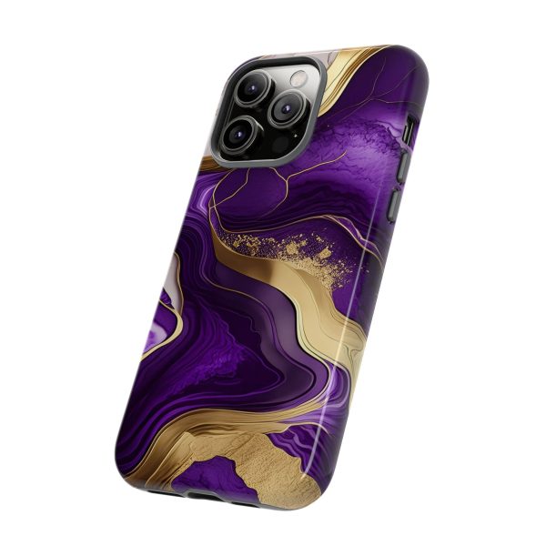 Purple and Gold iPhone | Samsung | Samsung Galaxy | Google Pixel - Cell Phone Tough Cases - Image 114