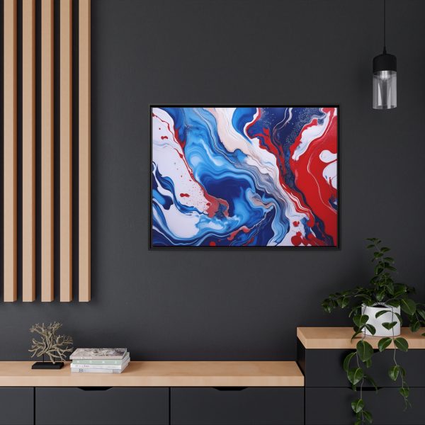 Red White and Blue TS1 Marble Matte Canvas, Black Frame - Image 36