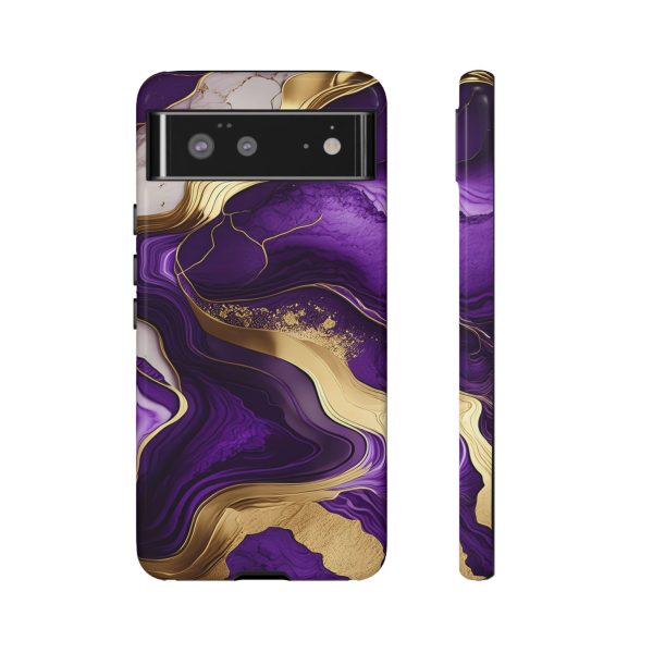 Purple and Gold iPhone | Samsung | Samsung Galaxy | Google Pixel - Cell Phone Tough Cases - Image 65