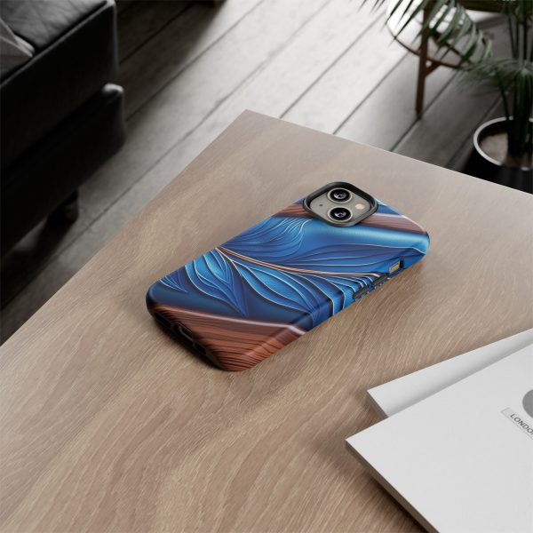 Blue Leather iPhone | Samsung | Samsung Galaxy | Google Pixel - Cell Phone Tough Cases - Image 93