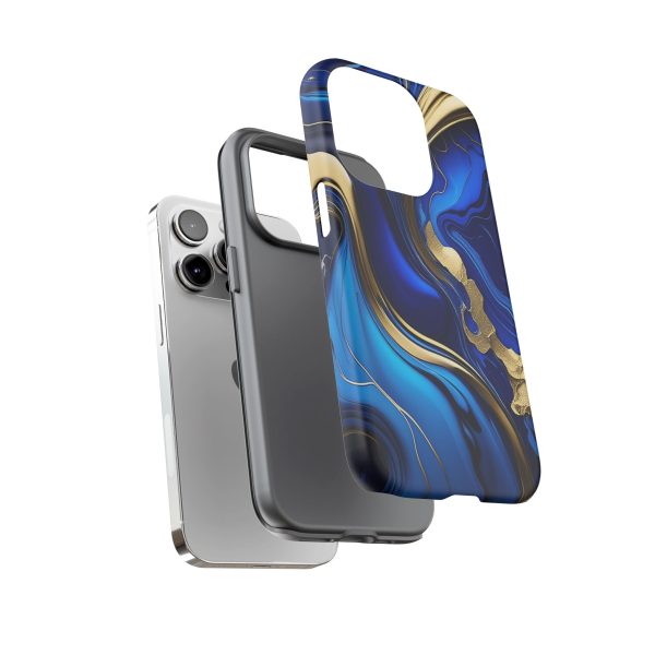 Royal Blue and Gold iPhone | Samsung | Samsung Galaxy | Google Pixel - Cell Phone Tough Cases - Image 103