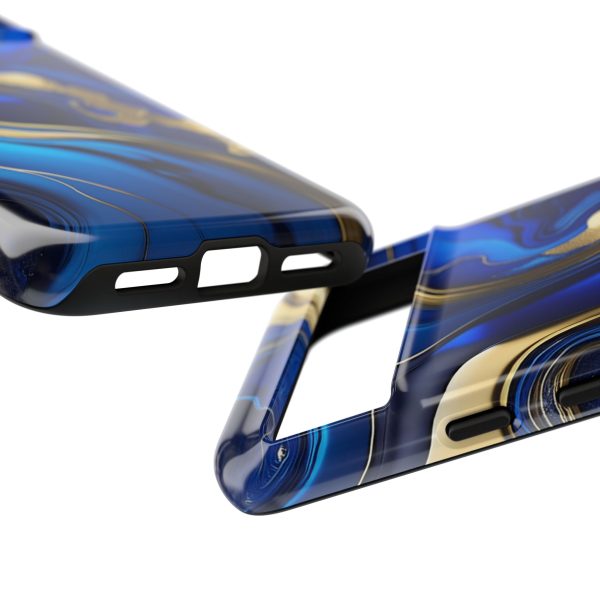 Royal Blue and Gold iPhone | Samsung | Samsung Galaxy | Google Pixel - Cell Phone Tough Cases - Image 227