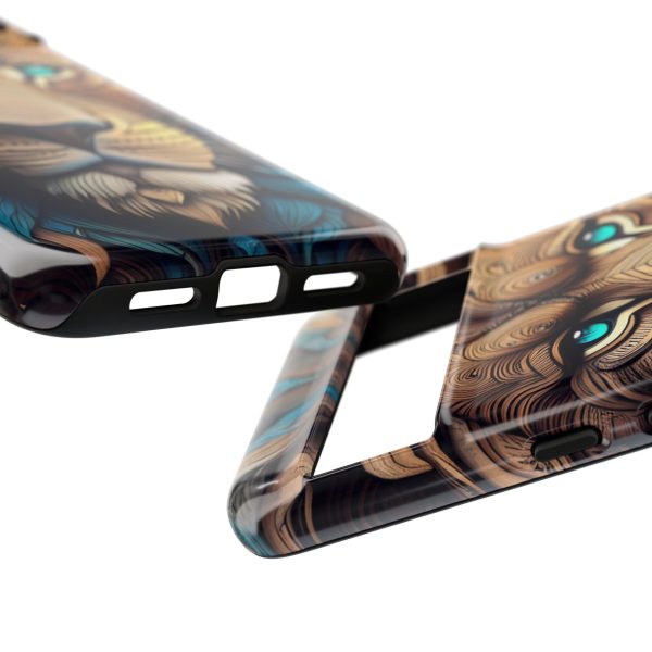 Wood Lion Art iPhone | Google Pixel - Cell Phone Tough Cases - Image 124