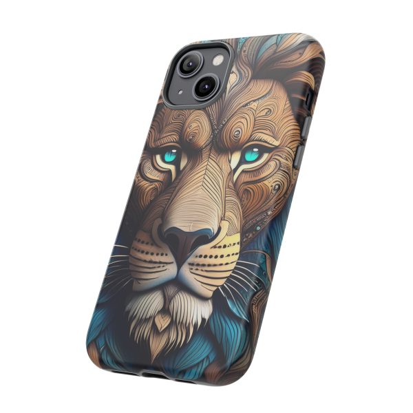 Wood Lion Art iPhone | Google Pixel - Cell Phone Tough Cases - Image 66