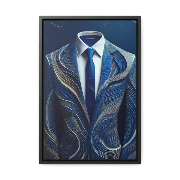 Blue Suit Art Gallery Canvas Wraps, Vertical Frame