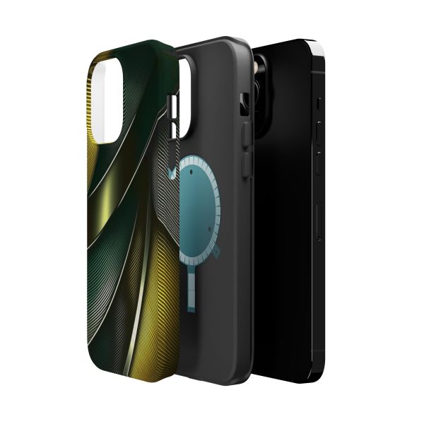 Green and Yellow Carbon Custom Magnetic Tough Case for iPhone - Dual Layer Protection with MagSafe® Compatibility - Matte or Glossy Finish - Image 37